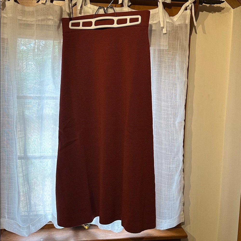 NWT Sézane Naelle Skirt in Sienna - Picture 4 of 4